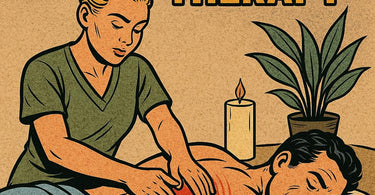 Therapist performing trigger point therapy on client's shoulder