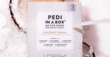 Voesh of New York spa products displayed elegantly