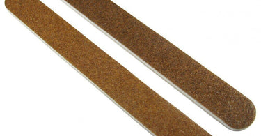 Washable Brown Cushioned Nail File by Princess featuring double-sided 80/80 grit, perfect for professional acrylic and gel removal in salons and spas.