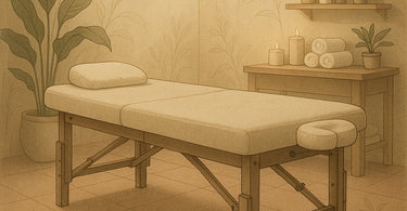 Professional massage table with weight limit specifications clearly visible