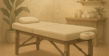 Professional massage table with weight limit specifications clearly visible