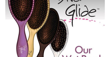 Diva Glide Detangling Shower Brush in exotic colors for salon professionals