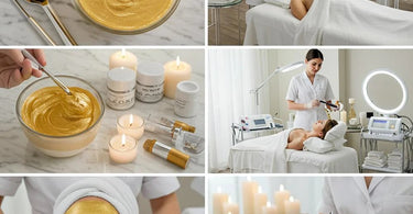 Spa owner reviewing profitable services with a client