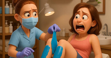 Professional hard wax application and removal for salon services