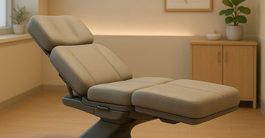Professional chiropractic bed with adjustable sections for optimal client comfort and therapeutic positioning