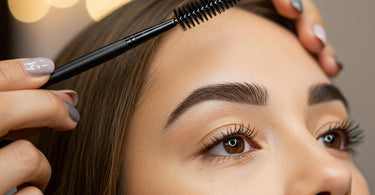 Mascara wand and spoolie brushes for professional lash and brow grooming