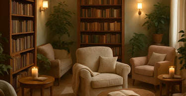 Serene spa environment showing tranquil treatment room with soft lighting and organized professional tools