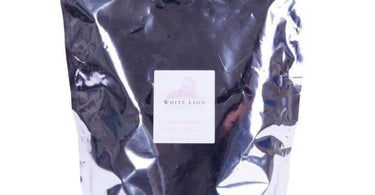 White Lion Tea - Tuscan Garden Tea 200 Count Resealable Bag of Pyramid Sachets displayed for spa use.