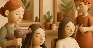 Serene spa treatment room with client enjoying silent facial service