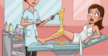 Close-up of a professional applying hard wax during a spa treatment