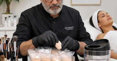 Clear single-use policy for makeup sponges in a professional salon or spa setting