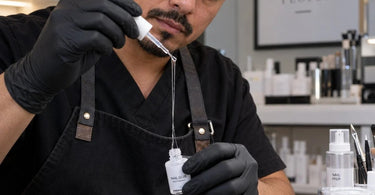 Professional nail glue becoming thick and stringy before the bottle is empty, illustrating nail adhesive deterioration and storage problems in a salon