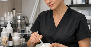Young beauty school graduate holding scissors and comb looking confident and ready to work in a professional salon environment