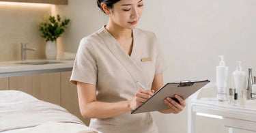 Spa uniforms on display showing professional style and comfort for beauty industry staff