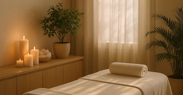 Peaceful silent spa appointment with client enjoying tranquil massage treatment