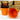 10" Orange Pail Wooden Handle / Case of 10 Pails