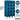 12-inch Wide Five Tier Box Style See-Through Metal Locker - 3 Wide - 5 Feet High - 18-inch Deep by Salsbury – Blue – Assembled by Salsbury (view 2)