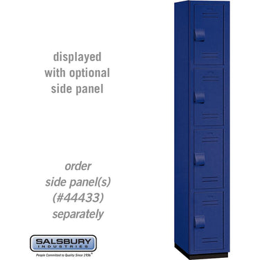 12-inch Wide Four Tier Heavy Duty Plastic Locker - 1 Wide - 6 Feet High - 18-inch Deep - Blue by Salsbury – Default Title by Salsbury