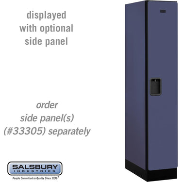 12-inch Wide Single Tier Designer Wood Locker - 1 Wide - 5 Feet High - 21-inch Deep by Salsbury – Blue – Hasps by Salsbury