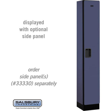 12-inch Wide Single Tier Designer Wood Locker - 1 Wide - 6 Feet High - 15-inch Deep by Salsbury – Blue – Hasps by Salsbury