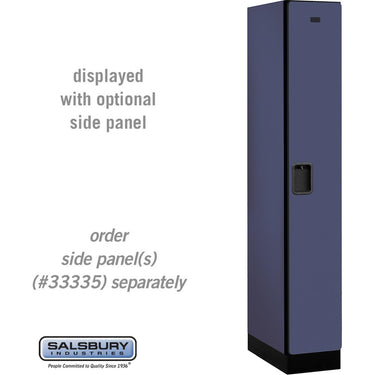 12-inch Wide Single Tier Designer Wood Locker - 1 Wide - 6 Feet High - 21-inch Deep by Salsbury – Blue – Hasps by Salsbury