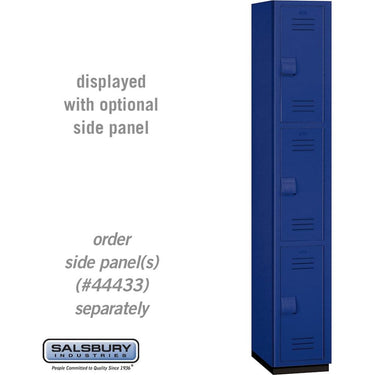 12-inch Wide Triple Tier Heavy Duty Plastic Locker - 1 Wide - 6 Feet High - 18-inch Deep - Blue by Salsbury – Default Title by Salsbury