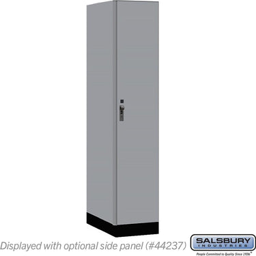 15-inch Wide Premier Wood Locker - Single Tier - 1 Wide - 6 Feet High - 24-inch Deep by Salsbury – Winter Fog – Black Hasps by Salsbury
