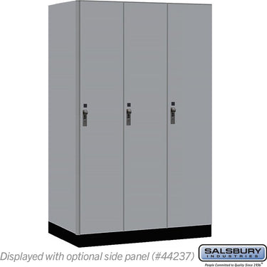 15-inch Wide Premier Wood Locker - Single Tier - 3 Wide - 6 Feet High - 24-inch Deep by Salsbury – Winter Fog – Black Hasps by Salsbury