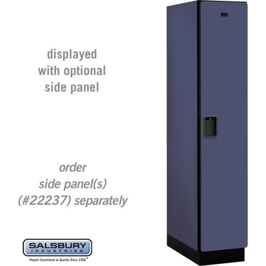 15-inch Wide Single Tier Designer Wood Locker - 1 Wide - 6 Feet High - 24-inch Deep by Salsbury – Blue – Hasps by Salsbury