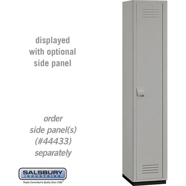 15-inch Wide Single Tier Heavy Duty Plastic Locker - 1 Wide - 6 Feet High - 18-inch Deep - Gray by Salsbury – Default Title by Salsbury
