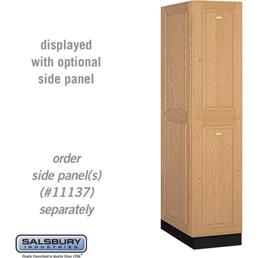 16-inch Wide Double Tier Solid Oak Executive Wood Locker - 1 Wide - 6 Feet High - 24-inch Deep - Light Oak by Salsbury – Default Title by Salsbury