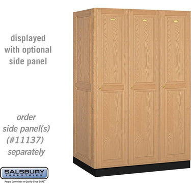 16-inch Wide Single Tier Solid Oak Executive Wood Locker - 3 Wide - 6 Feet High - 24-inch Deep - Light Oak by Salsbury – Default Title by Salsbury