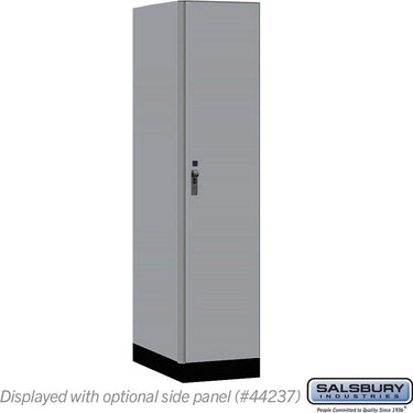 18-inch Wide Premier Wood Locker - Single Tier - 1 Wide - 6 Feet High - 24-inch Deep by Salsbury – Winter Fog – Black Hasps by Salsbury