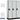 18-inch Wide Single Tier Designer Wood Locker - 3 Wide - 6 Feet High - 18-inch Deep by Salsbury – Gray – Hasps by Salsbury