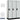 18-inch Wide Single Tier Designer Wood Locker - 3 Wide - 6 Feet High - 18-inch Deep by Salsbury – Gray – Silver Resettable Combination Locks by Salsbury