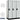 18-inch Wide Single Tier Designer Wood Locker - 3 Wide - 6 Feet High - 21-inch Deep by Salsbury – Gray – Hasps by Salsbury