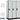 18-inch Wide Single Tier Designer Wood Locker - 3 Wide - 6 Feet High - 21-inch Deep by Salsbury – Gray – Silver Electronic Locks by Salsbury