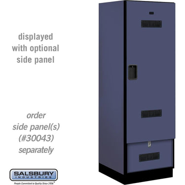 24-inch Wide Designer Wood Gear Locker - 6 Feet High - 24-inch Deep by Salsbury – Blue – Hasps by Salsbury