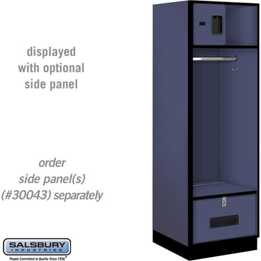 24-inch Wide Designer Wood Open Access Locker - 6 Feet High - 24-inch Deep by Salsbury – Blue – Hasps by Salsbury