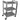 3 Shelf Poly Utility Cart / 21"x 15"x 30" by Ideal Products (UC320)