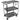 3 Shelf Stainless Steel Utility Cart With Handle / 24"x16"x30" by Ideal Products (MC311)