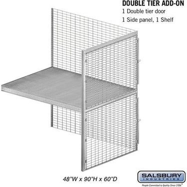 48-inch Wide Double Tier Bulk Storage Locker - Add On - 60-inch Deep by Salsbury – Default Title by Salsbury