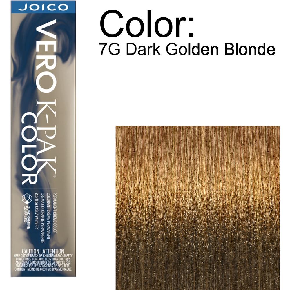 Joico Vero K-PAK Permanent Creme Color - 7G Dark Golden Blonde
