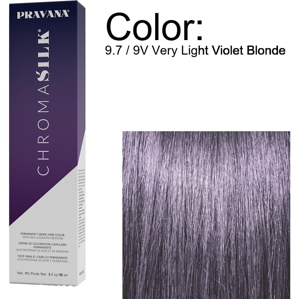 PRAVANA ChromaSilk Permanent Creme Hair Color - 9.7 / 9V Very