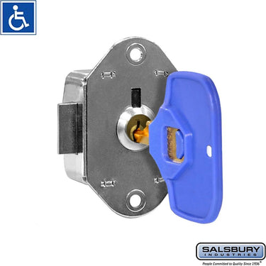 ADA Compliant Key Lock - Built-in - for Open Access Designer Locker and Designer Gear Locker Door - with (2) keys and (2) ADA Key Heads by Salsbury – Default Title by Salsbury