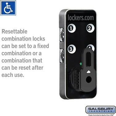 ADA Premier Resettable Combination Lock by Salsbury – Black by Salsbury