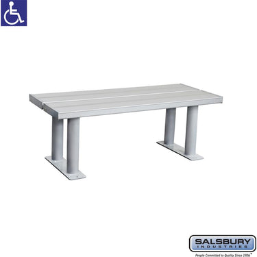 Aluminum ADA Locker Bench - 42-inch Wide by Salsbury – Silver by Salsbury