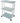 Alvida Metal Trolley with 3 Mat-Glass Shelves and 4 Casters