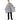 Betty Dain Classic Seersucker Barber Cape - Black with White Stripes / 45"W x 60"L