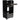 Bexley Spa Trolley with Pull-Out Working Space and Hot Towel Cabinet Cubby / Black & Dark Grey by HANS Equipment